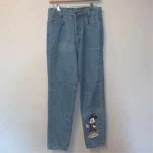 Vintage Mickey Unlimited Jerry Leigh High Waisted Jeans Light Wash Blue Size 9‎